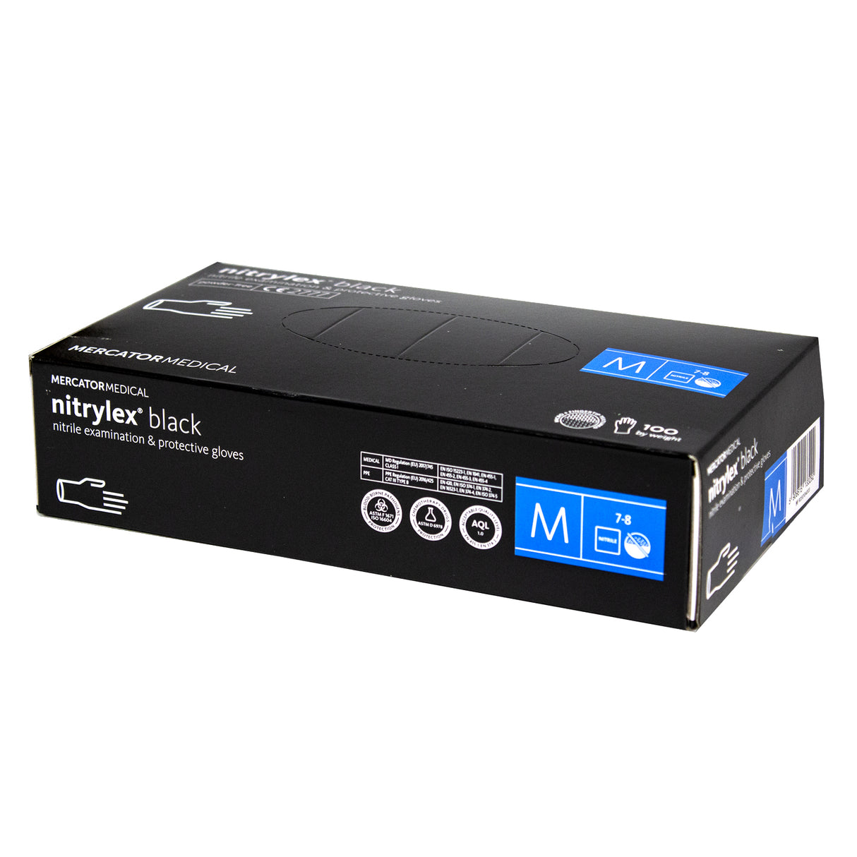 Manusi, Nitrylex, negre, marimea M, (100buc/set)