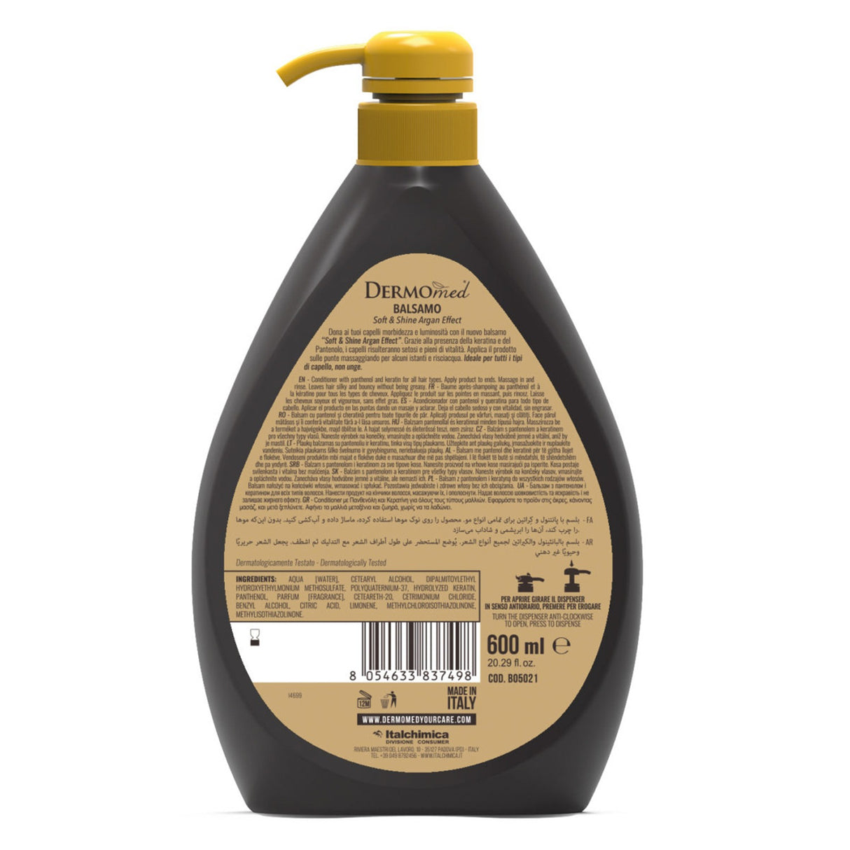 Balsam de par cu argan, Dermomed, 600 ml