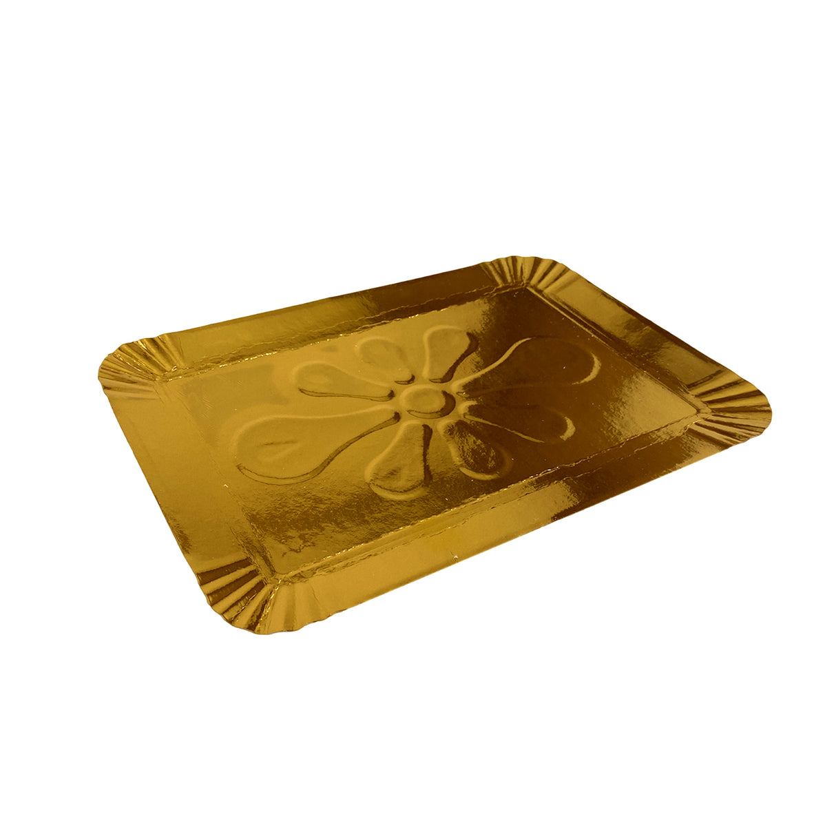 Tăviță pentru prăjituri, din carton, auriu, 24x23 cm, (100buc/set)