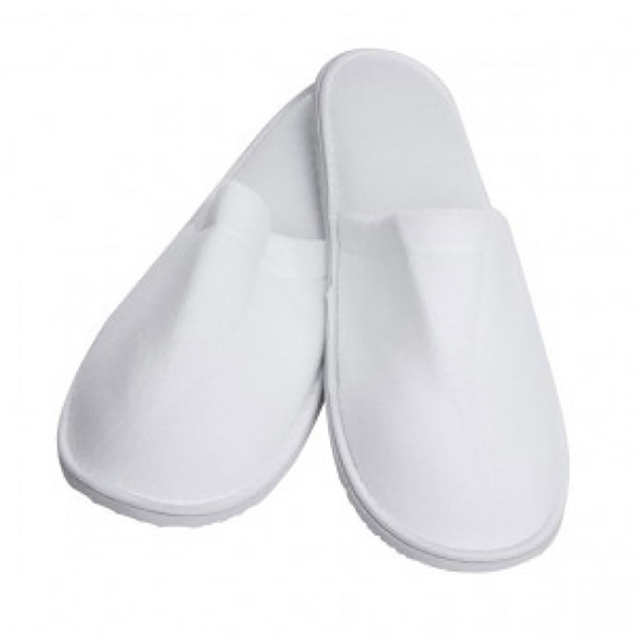 Papuci hotelieri, din frotir, inchisi in fata