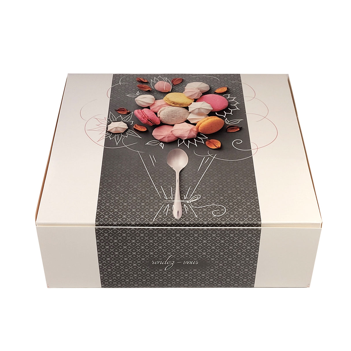 Cutie pentru prăjituri Rendez Vous, cu capac atașat, 29x29x10 cm