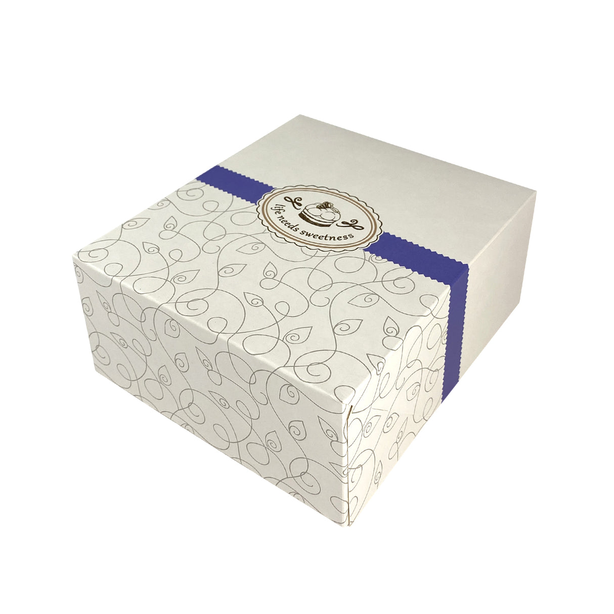 Cutie pentru prăjituri, Diamond, alb, 26x26x8 cm