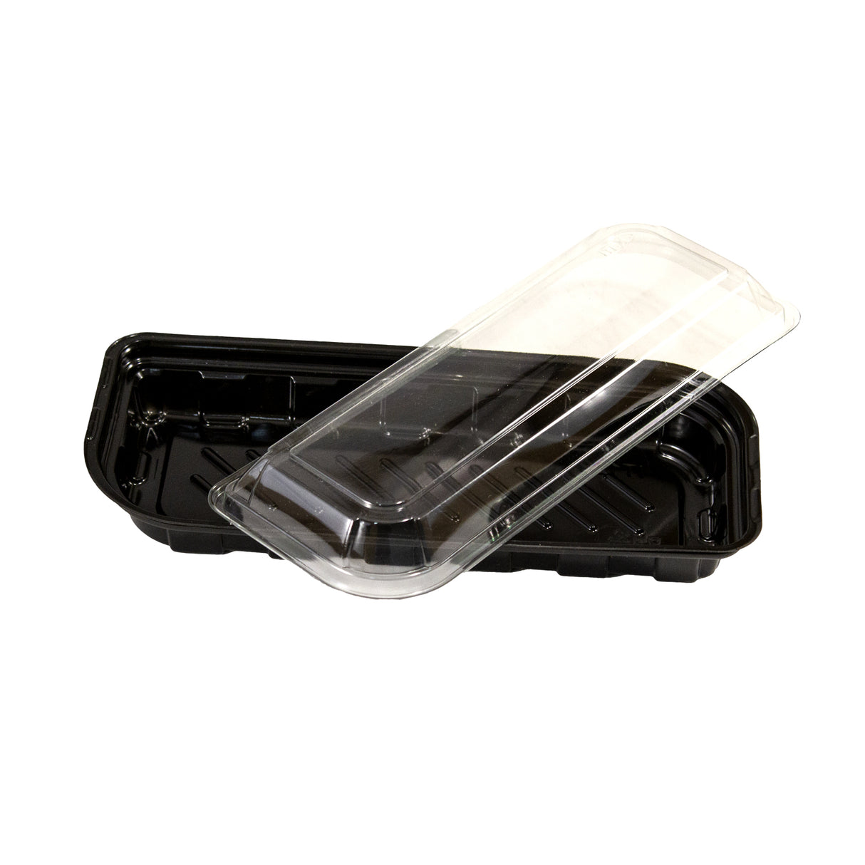 Caserolă cu capac transparent, negru, 500 cc, (50buc/set)