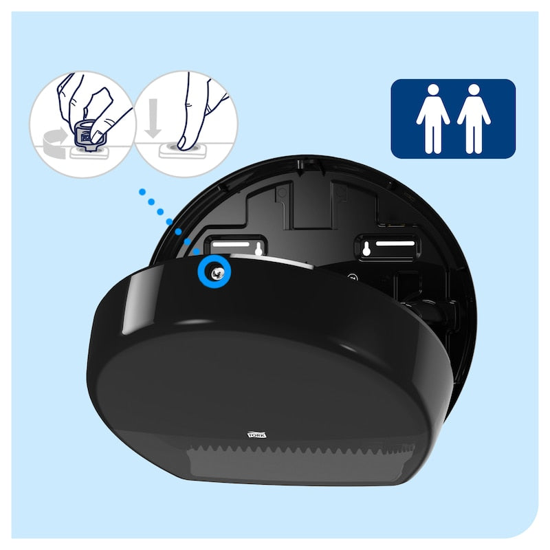 Tork Dozator Role de Hârtie Igienică Mini Jumbo Negru T2