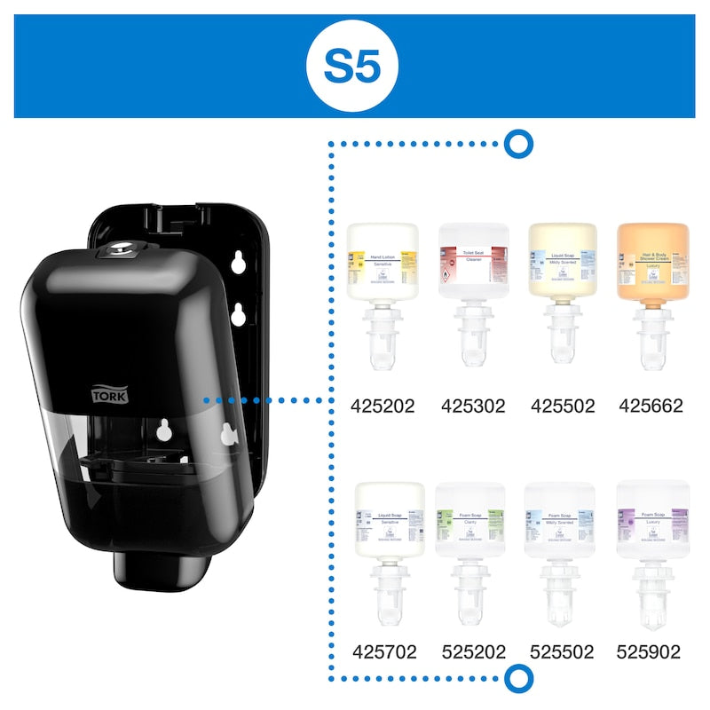 Tork Dozator de Săpun și Dezinfectant Mini Negru