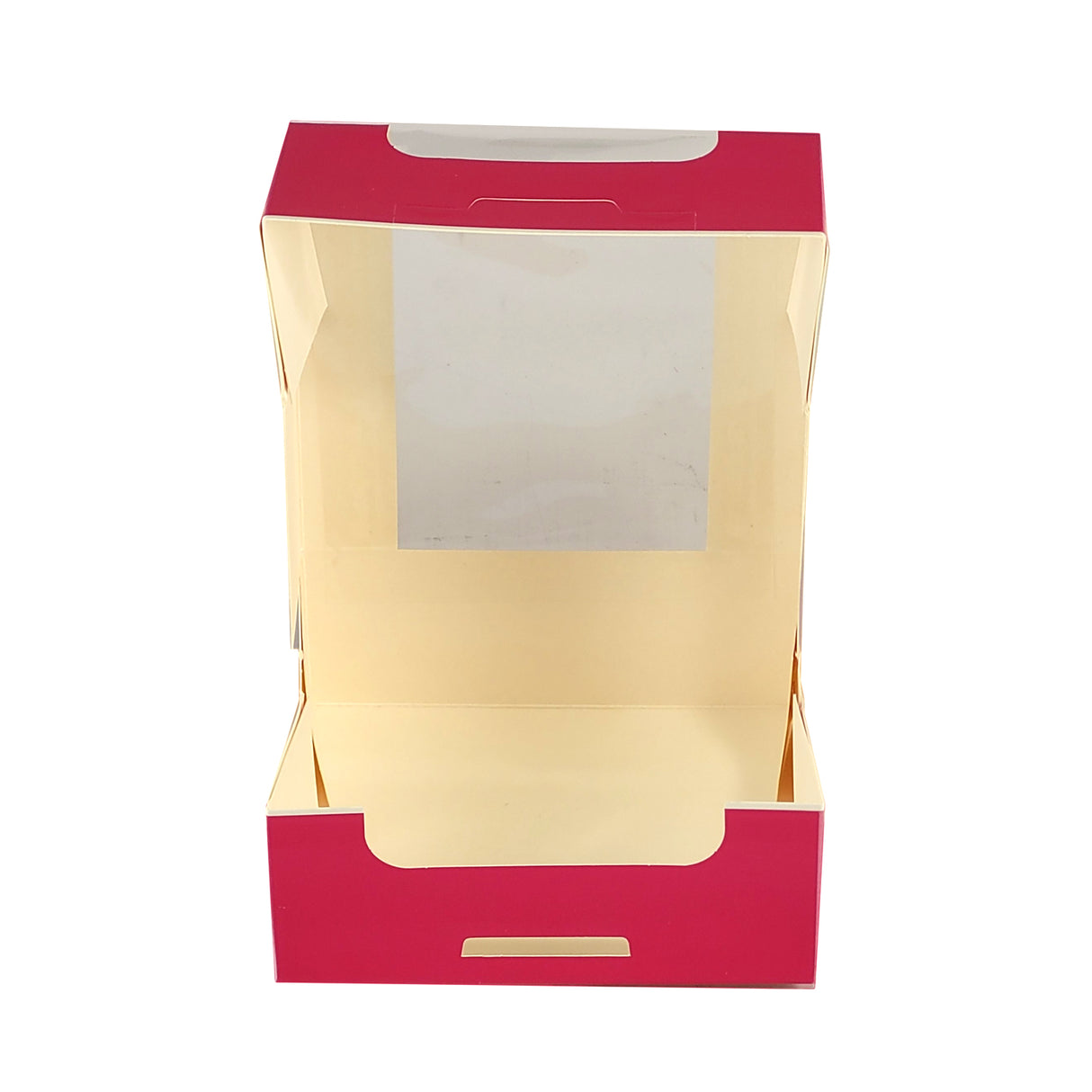 Cutie pentru prăjituri, HAUTE VISION, cu fereastră, roz, 13x12x5 cm