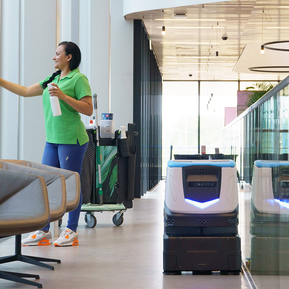 Robot autonom profesional de spălat pardoseli, Cobi 18, funcții A.I, uz comercial