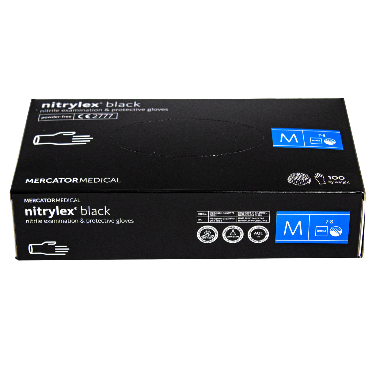 Manusi, Nitrylex, negre, marimea M, (100buc/set)