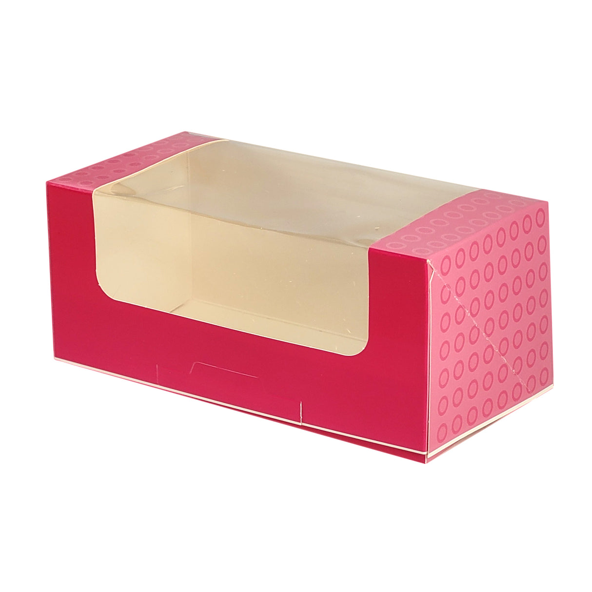 Cutie pentru prăjituri, HAUTE VISION, cu fereastră, roz, 18x10x8cm