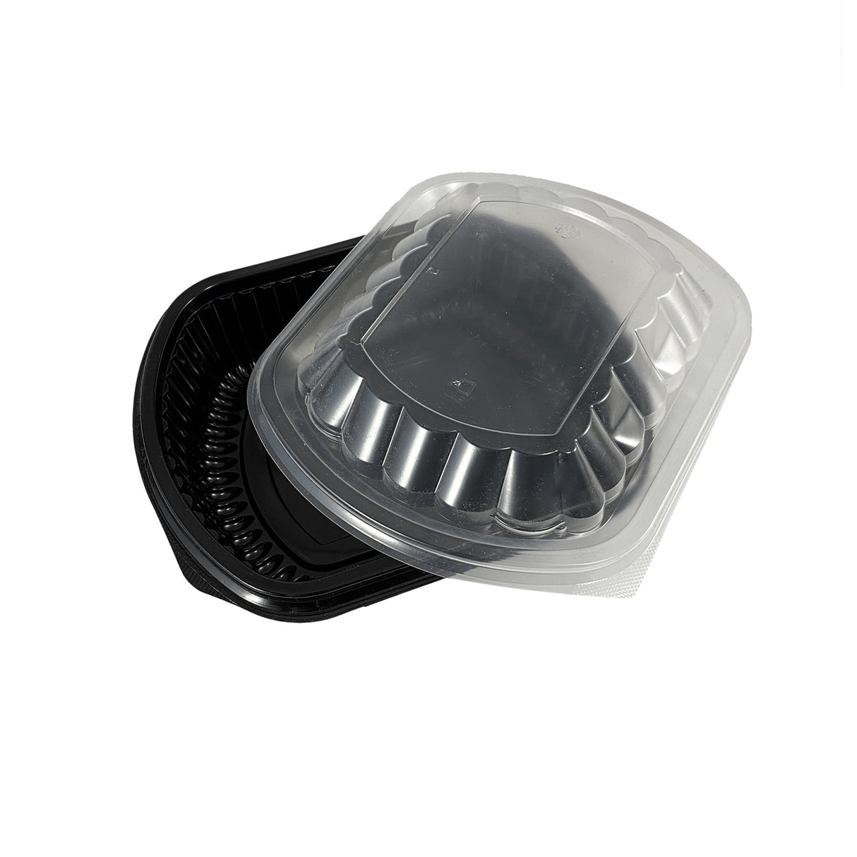 Caserolă, oval, PP negru, 1000 cc, (50buc/set)