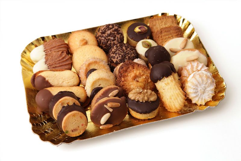 Tăviță pentru prăjituri, din carton, T4, auriu, 17x13cm, (100buc/set)