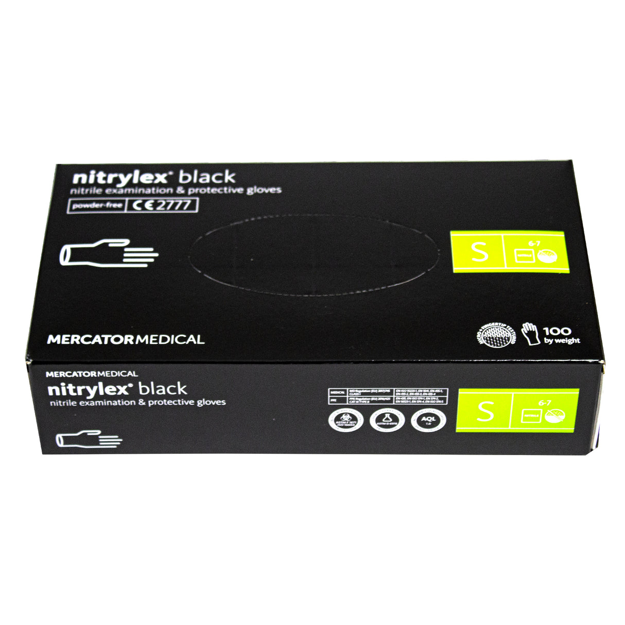 Manusi, Nitrylex, negre, marimea S, (100buc/set)