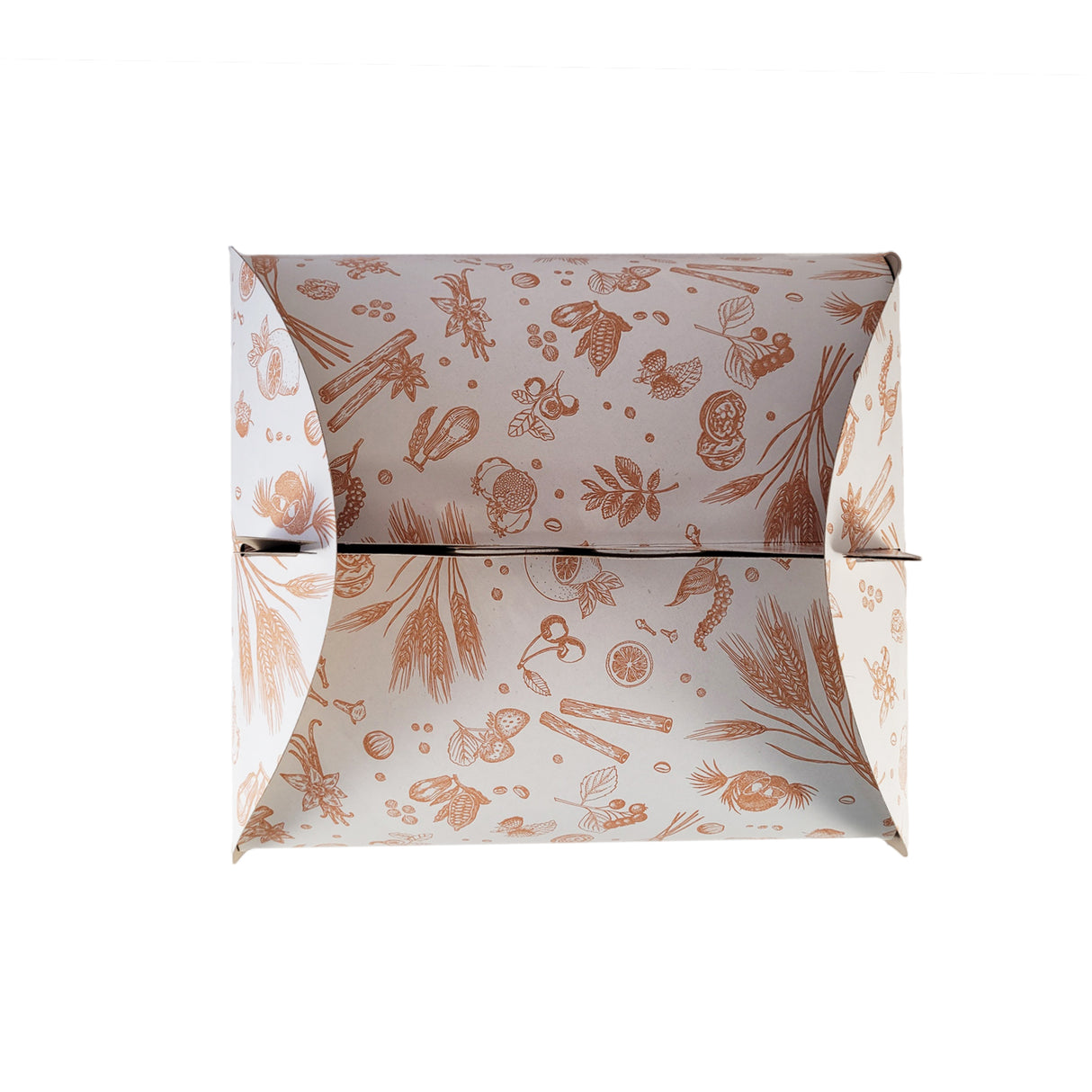 Cutie pentru tort, alb cu imprimeu floral 27x27cm