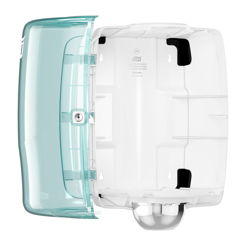 Tork Dozator cu Derulare Centrală Alb și Turcoaz W2