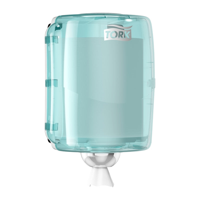 Tork Dozator cu Derulare Centrală Alb și Turcoaz W2
