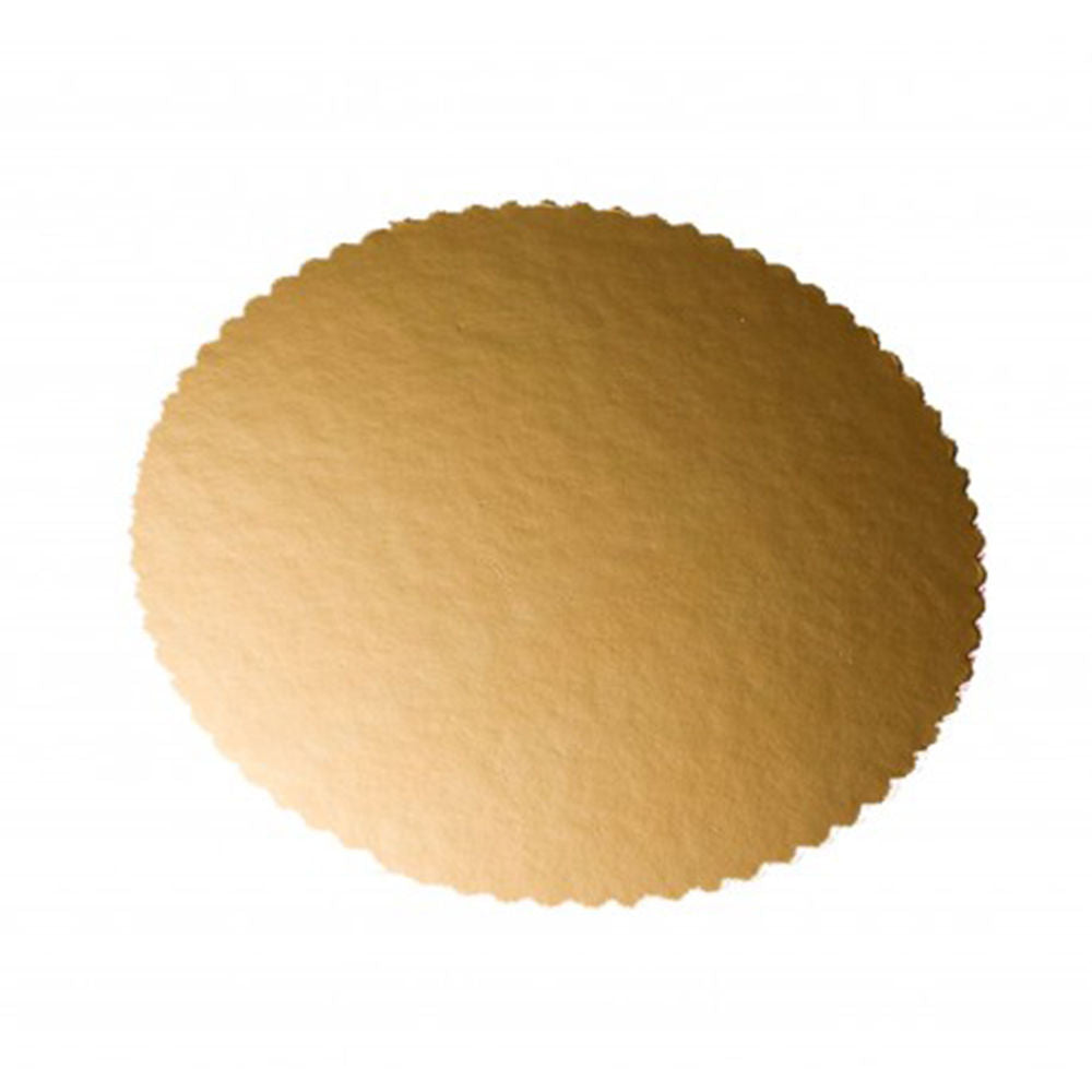 Disc pentru tort, festonat, auriu, ⌀28cm