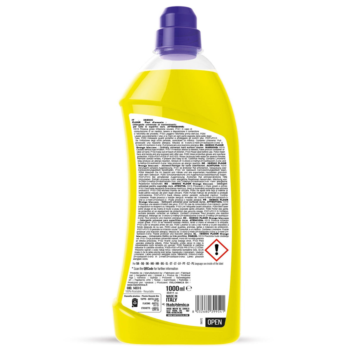 Detergent pardoseli cu flori de portocal si bargamotto, Sanitec, 1 L