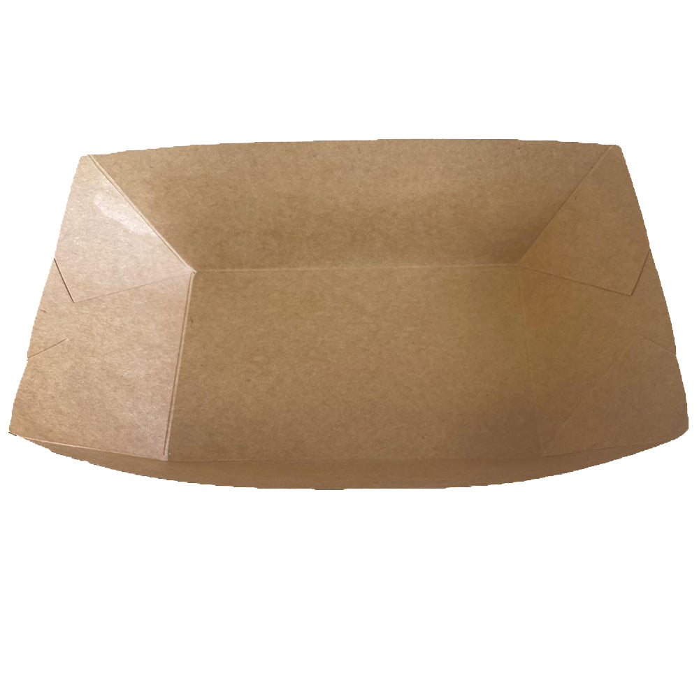 Cutie pentru catering, bărcuță, kraft, L, 1200cc, (250 buc/set)