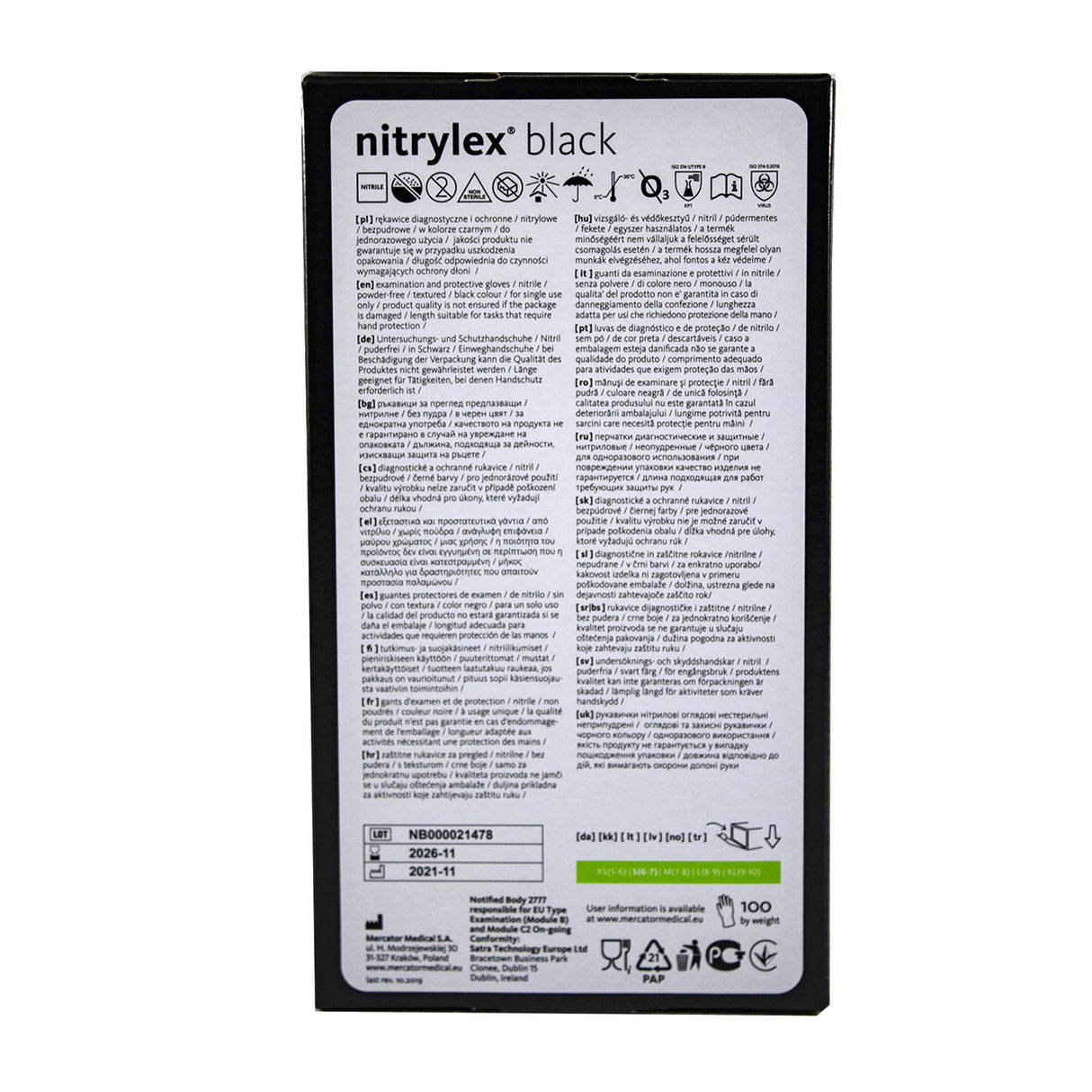 Manusi, Nitrylex, negre, marimea S, (100buc/set)