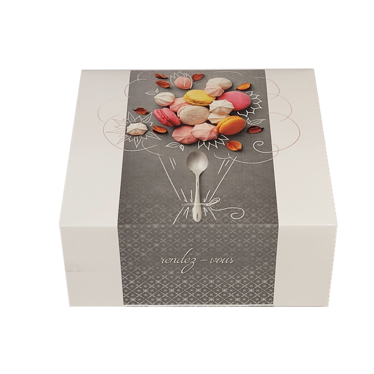 Cutie pentru prăjituri Rendez Vous, cu capac atașat, 18x18x8cm