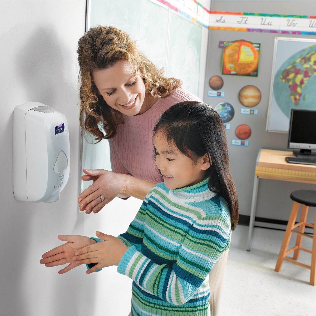 Dozator automat cu senzor PURELL TFX dispenser cu gel dezinfectant - rezerva 1200 ml (neinclusa) alb