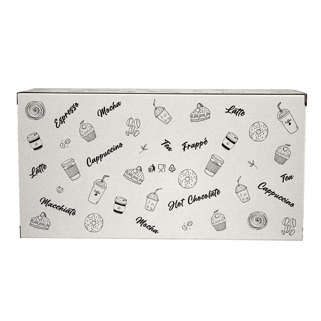 Suport pentru 2 pahare, din carton, cu imprimeu