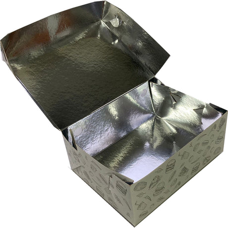 Cutie pentru catering, din carton, 16x13.5x6cm, model urban, 10kg/ set