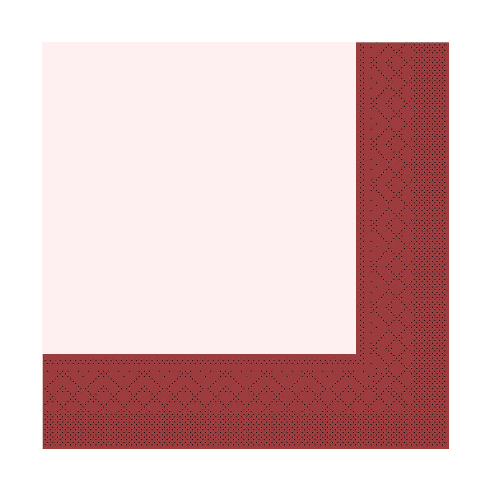 Servetele MANK alb/bordeux, 40x40, impaturite in 4, (100buc/set)