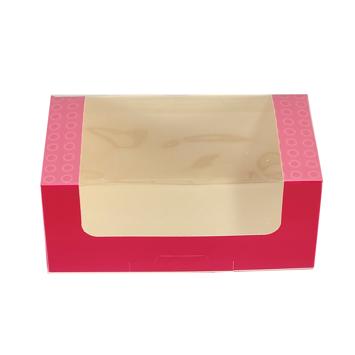 Cutie pentru prăjituri, HAUTE VISION, cu fereastră, roz, 18x10x8cm