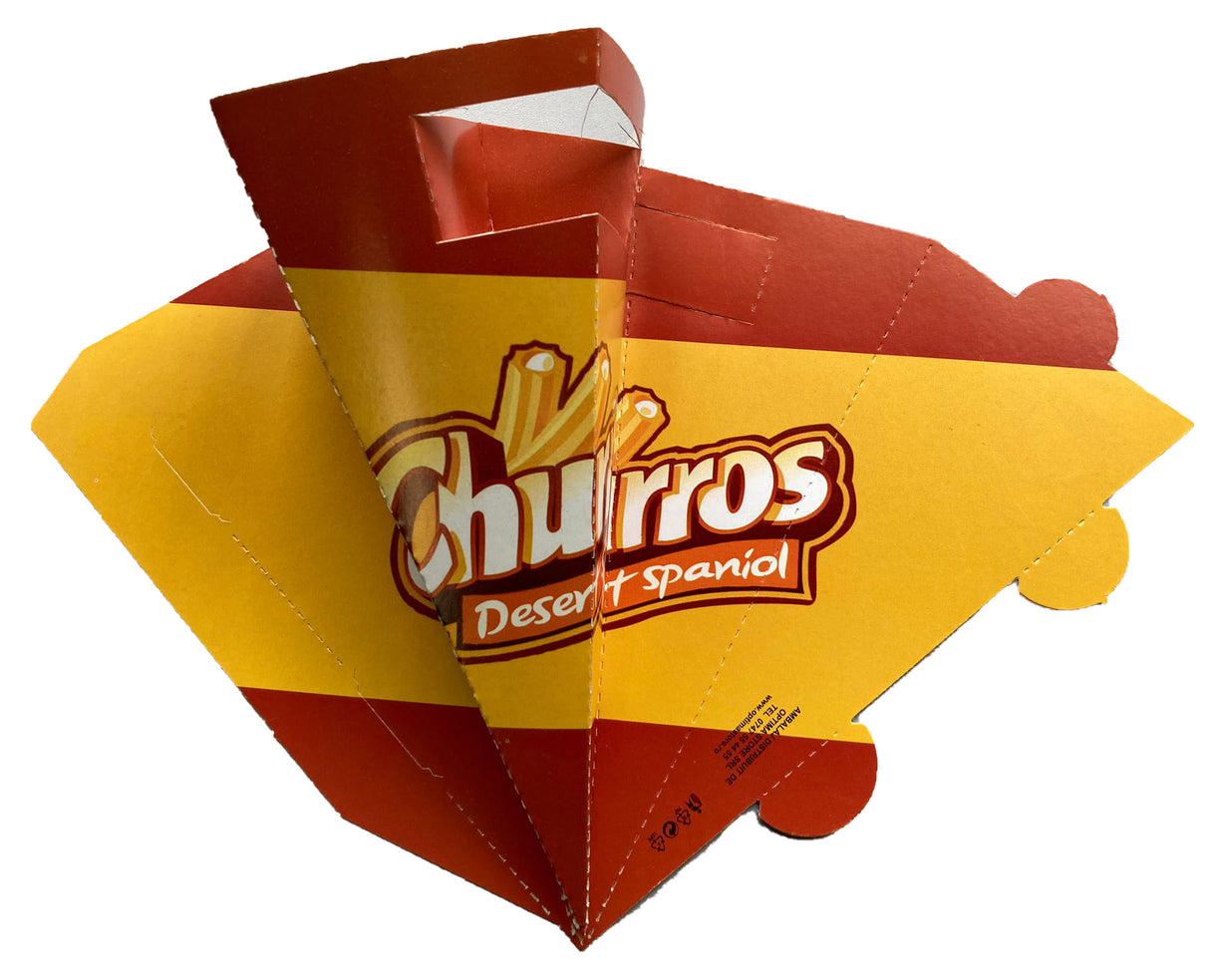 Cornet Churros, Kraft natural, Multicolor, 21x8 cm, (250buc/set)