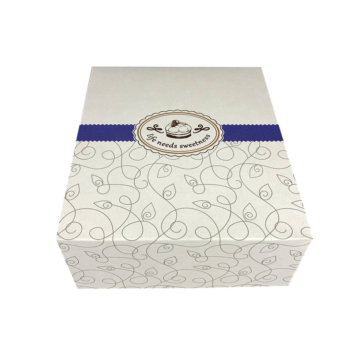 Cutie pentru prăjituri, Diamond, alb, 26x26x8 cm