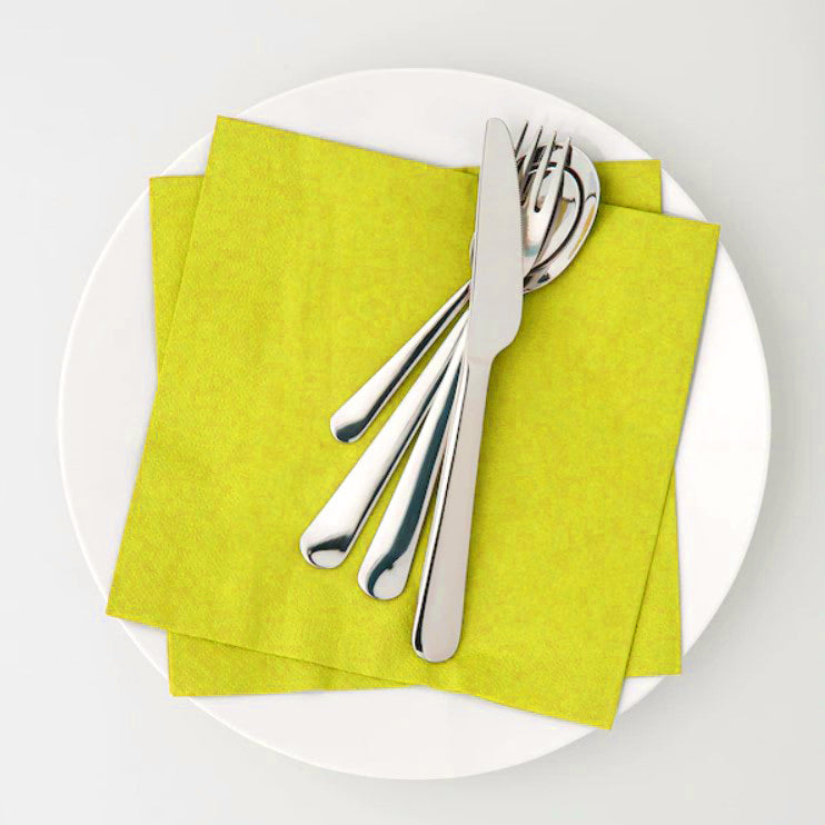 Servetele MANK Tissue galben, 40x40 cm, impaturite in 4, (100buc/set)