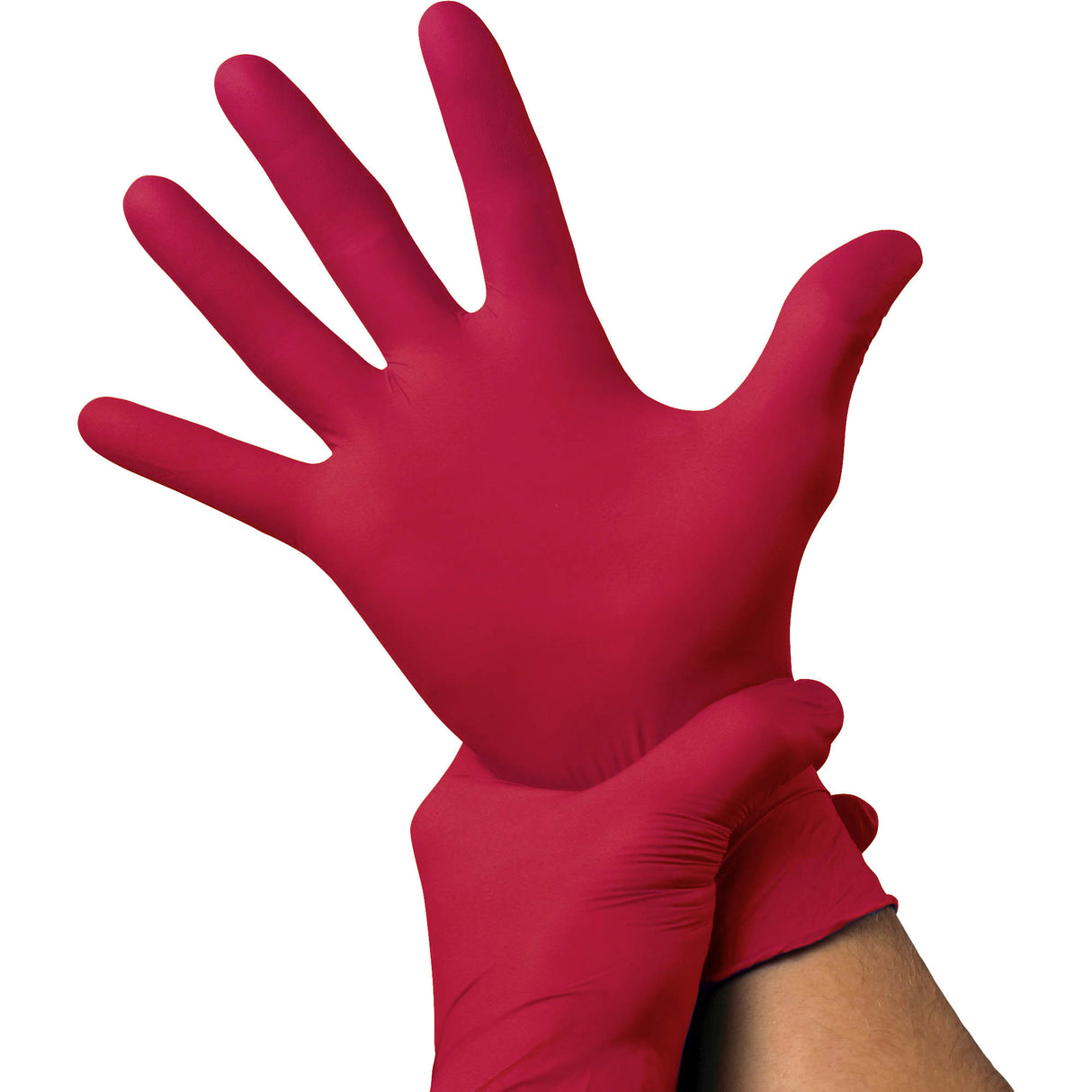 Manusi nitril medicale pentru examinare, nepudrate, visinii rosii,CHERRY DR MAYER marimea S de unica folosintă, (100buc/set)