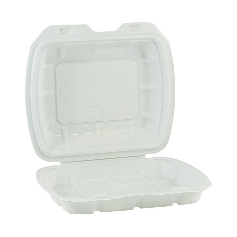 Caserolă pentru catering, cu capac atașat, polipropilenă, 22x19 cm, (100 buc/set)