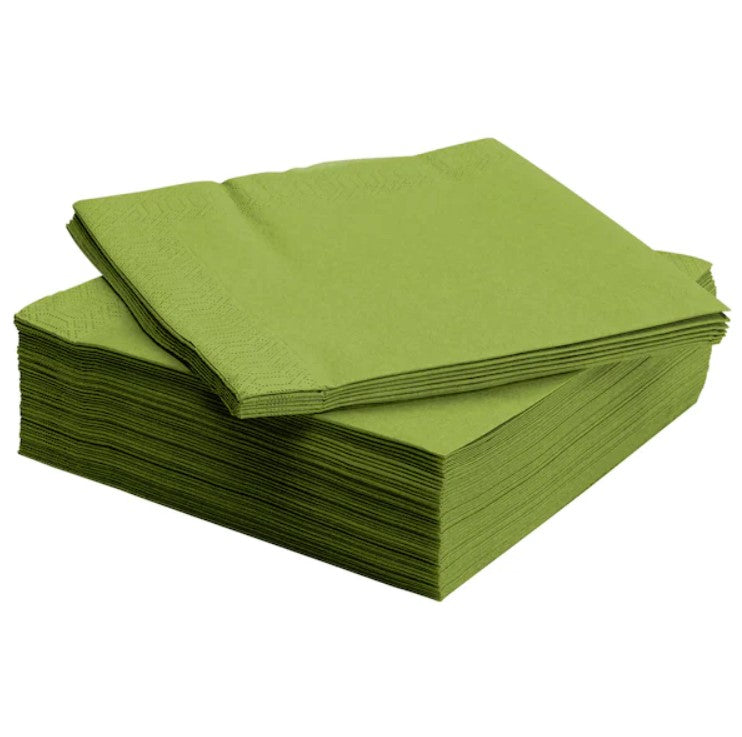 Servetele Mank Tissue, verde deschis, 33x33 cm, pliat in 8, ecologice, biodegradabile, (100buc/set)