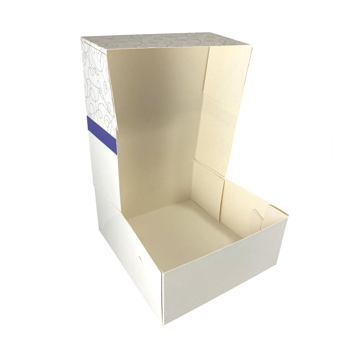 Cutie pentru prăjituri, Diamond, alb, 26x26x8 cm