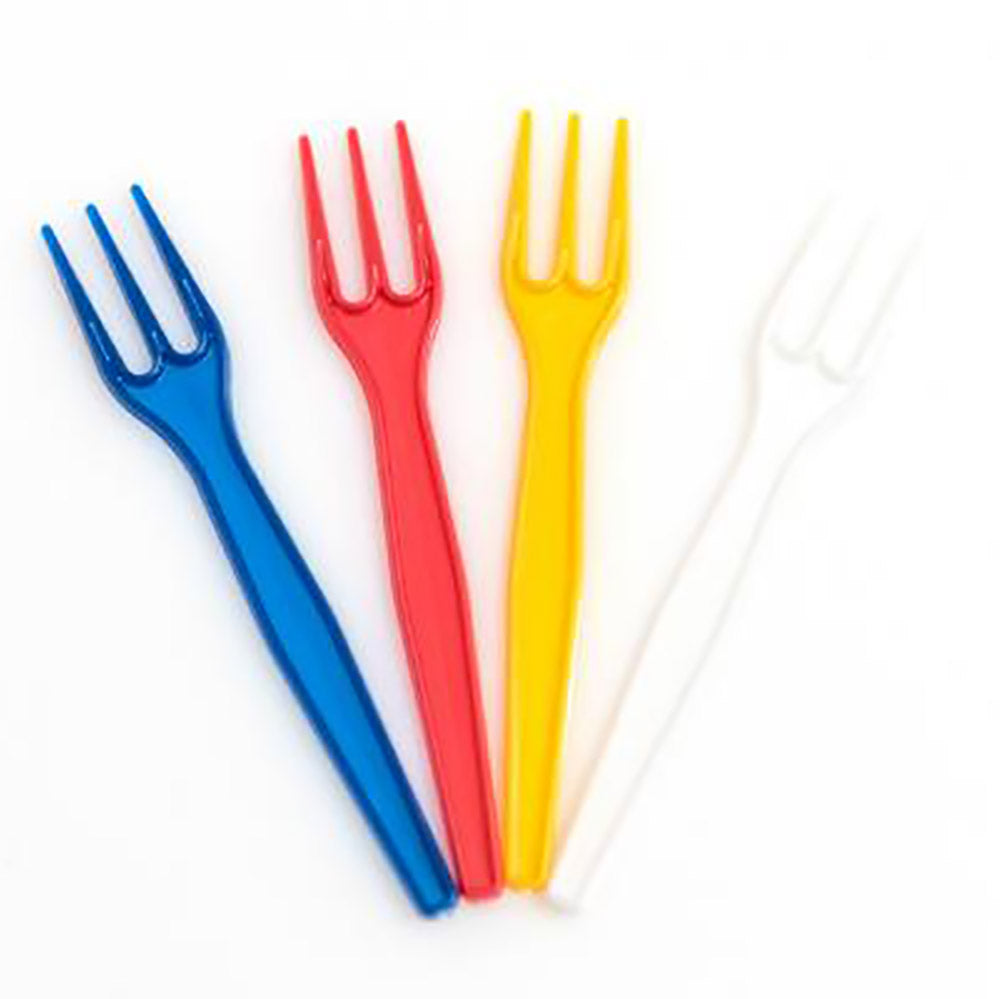 Furculite aperitiv, Plastic PET, Multicolor, (1000buc/set)