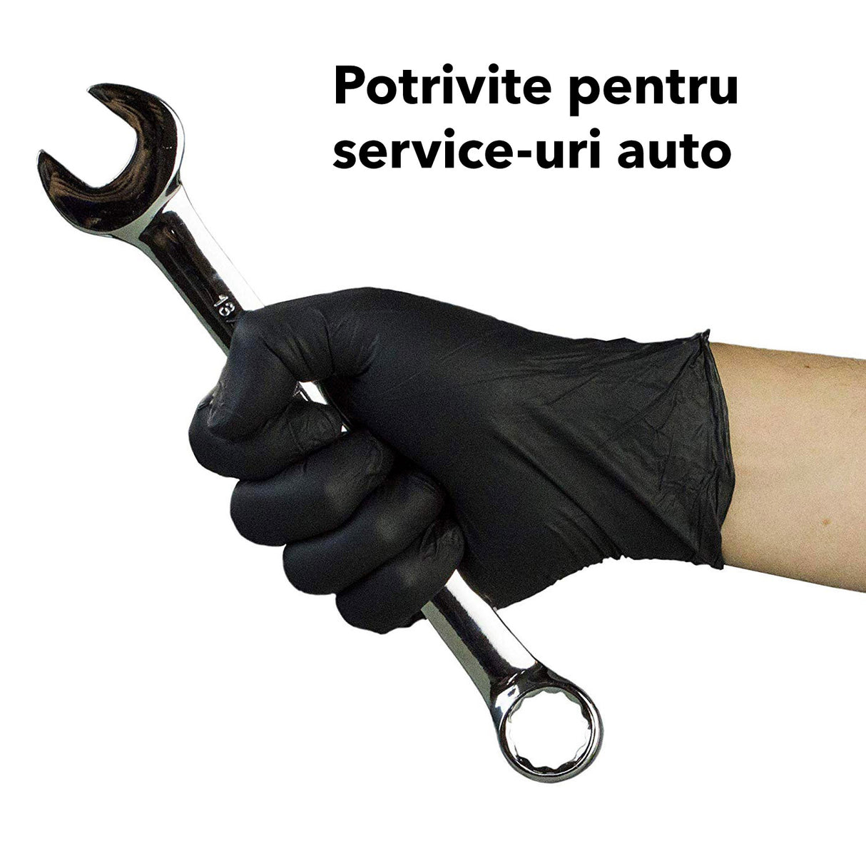 Manusi nitril negre rezistente fara pudra ,marime L Black SOFT DR. MAYER Cutie manusi de unica folosinta, (100buc/cut)