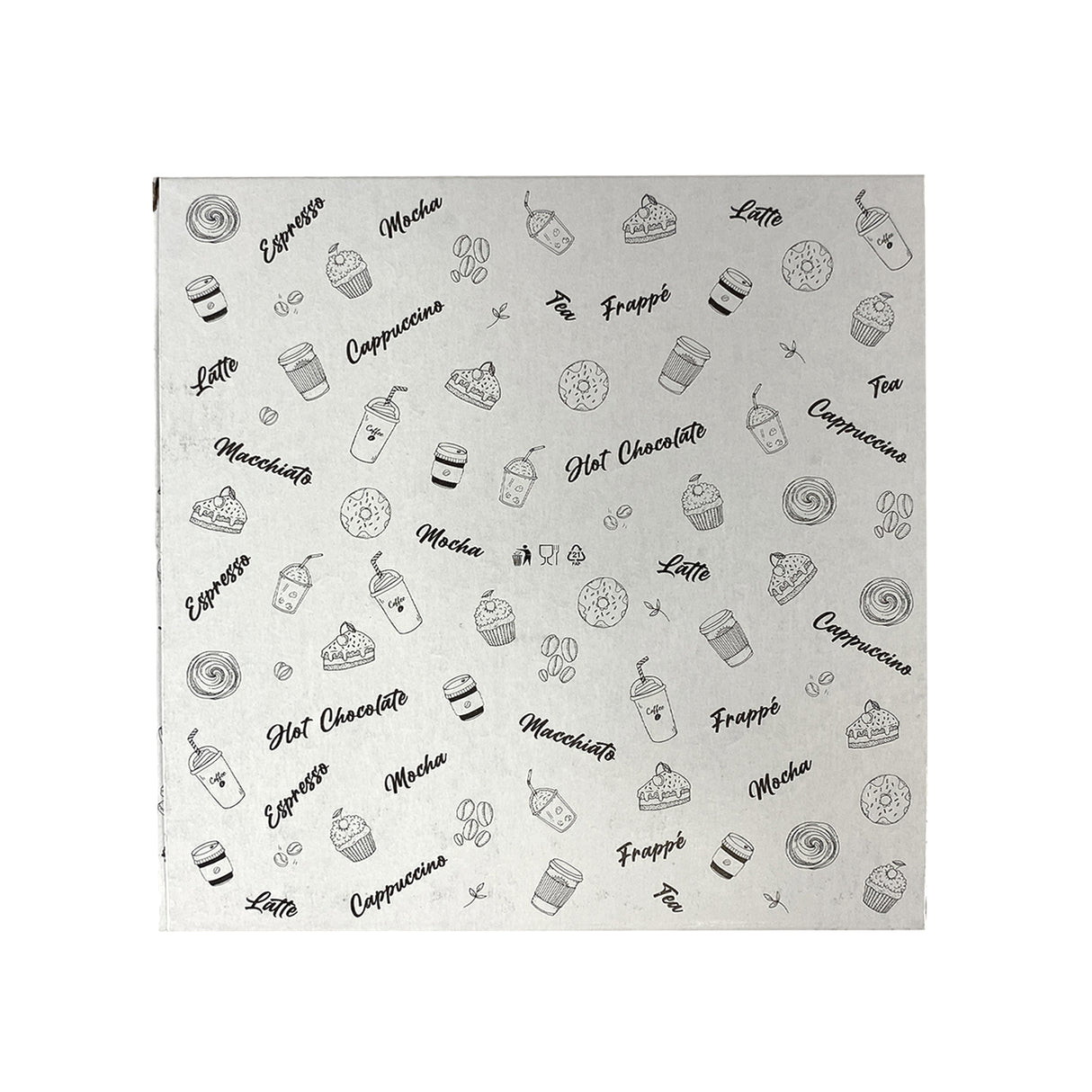 Suport pentru 4 pahare, din carton, cu imprimeu