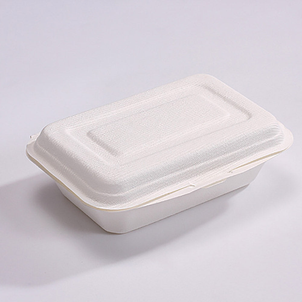 Caserolă pentru catering, capac atașat, biodegradabilă, 19x15x6 cm, (50buc/set)