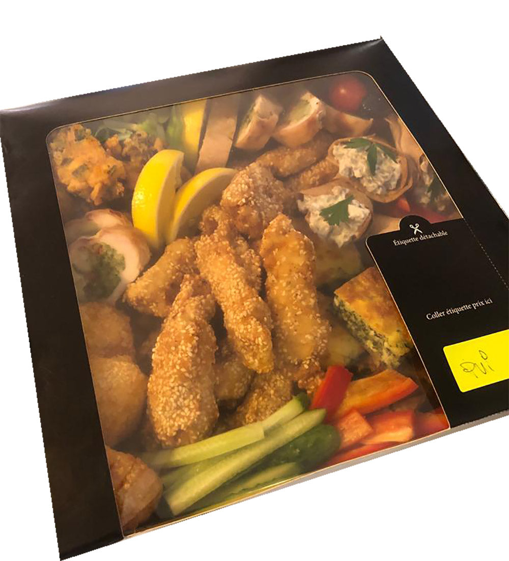 Cutie pentru prăjituri, NOIRE, cu capac atașat, margini negre, 28x28x5cm