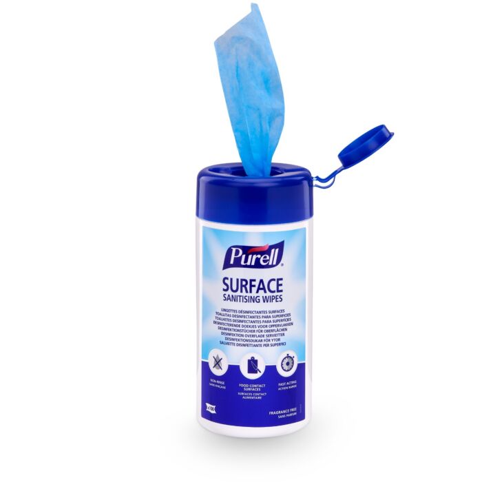 Purell, șervețele pentru dezinfectarea suprafețelor, 100 bucăți/cutie
