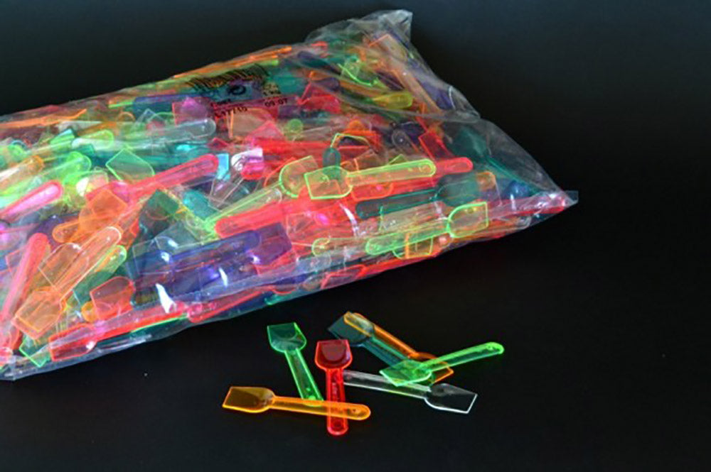 Lingurite din plastic, pentru inghetata, Multicolor, neon, (1000buc/set)