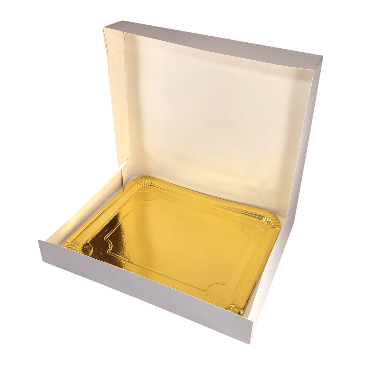 Cutie pentru prăjituri, BLANC, cu capac atașat 43x33x6 cm