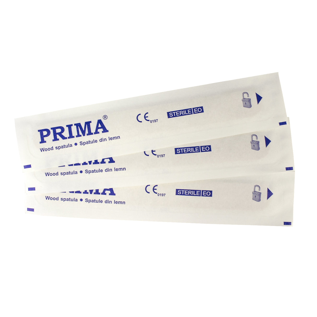 Spatule din lemn ambalate individual, sterile PRIMA apasatoare de limba pentru examinare medicala sau betisoare pentru saloane de tatuaj, (100buc/set)