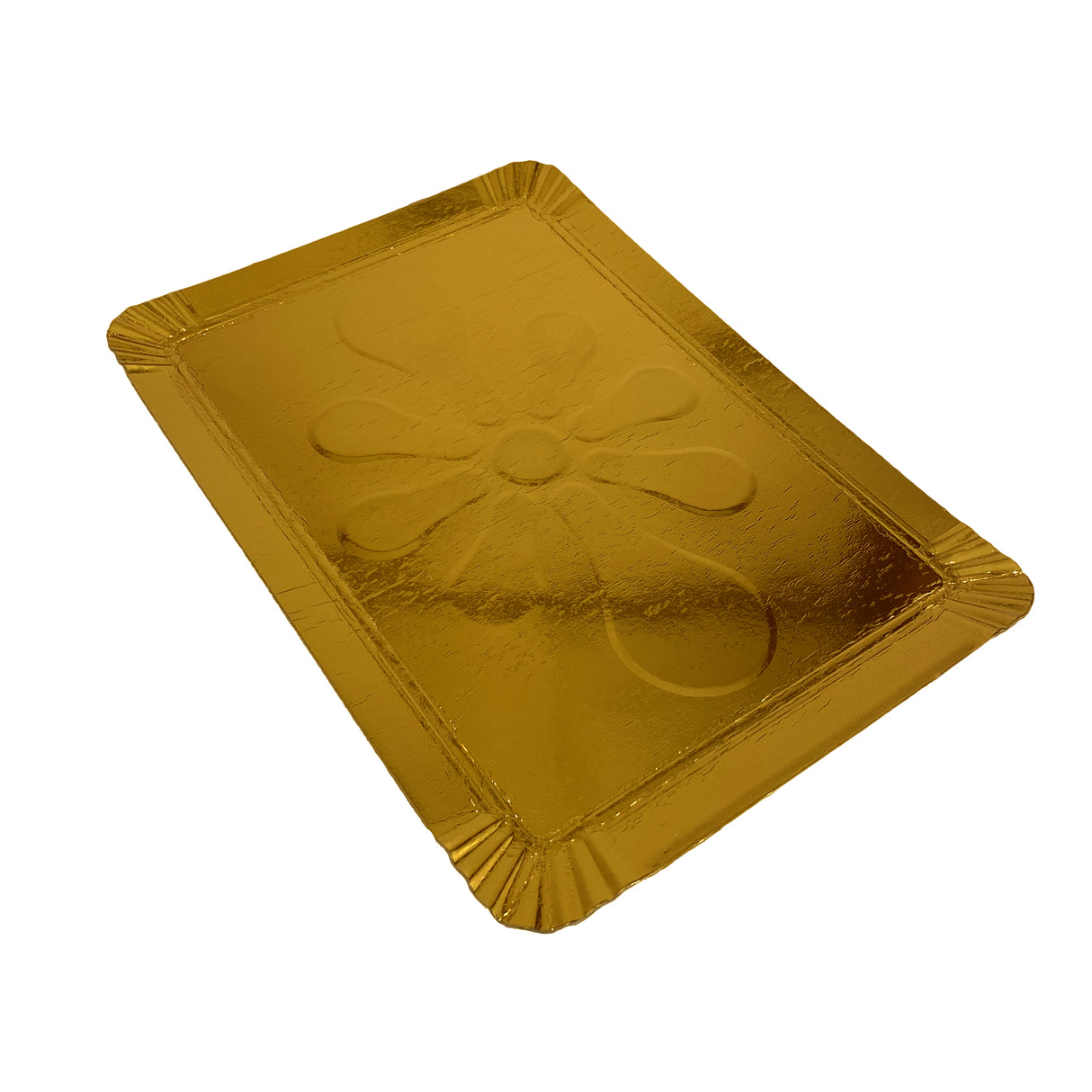 Tăviță pentru prăjituri, din carton, T8, auriu, 23x16 cm, (100buc/set)