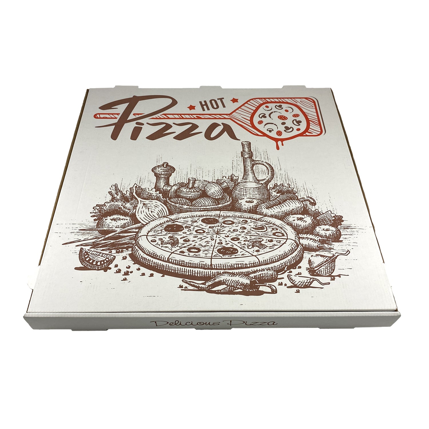 Cutie pentru pizza, alba 45x45 cm, (100 buc/set)