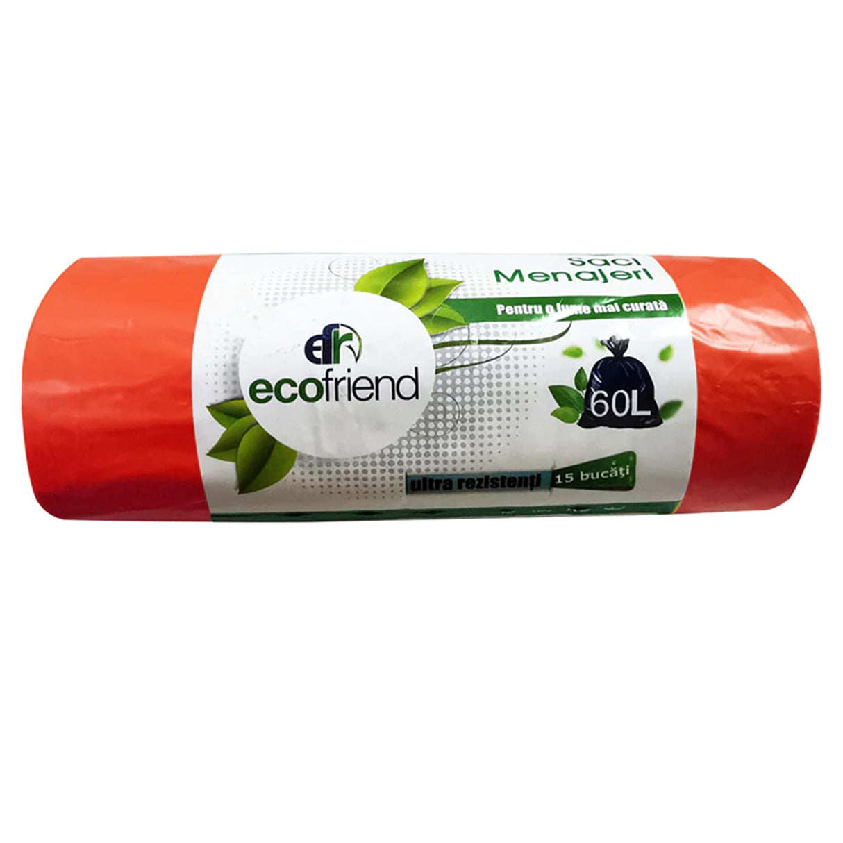 Saci menaj rosu EcoFriend 60L, (15buc/rolă)