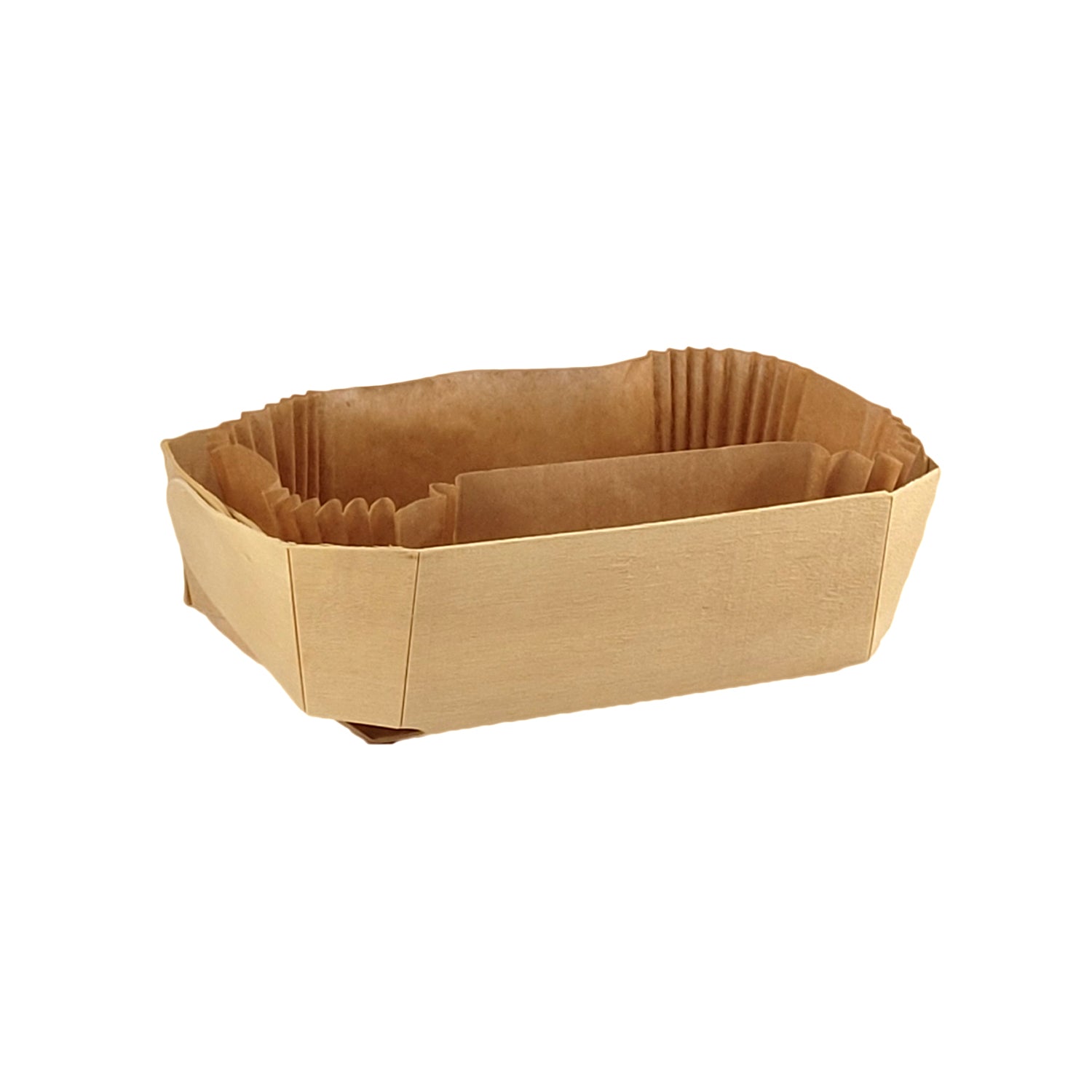 Forma pentru copt cozonac, din lemn cu foita, 18,5x11,5x6 cm, 350g