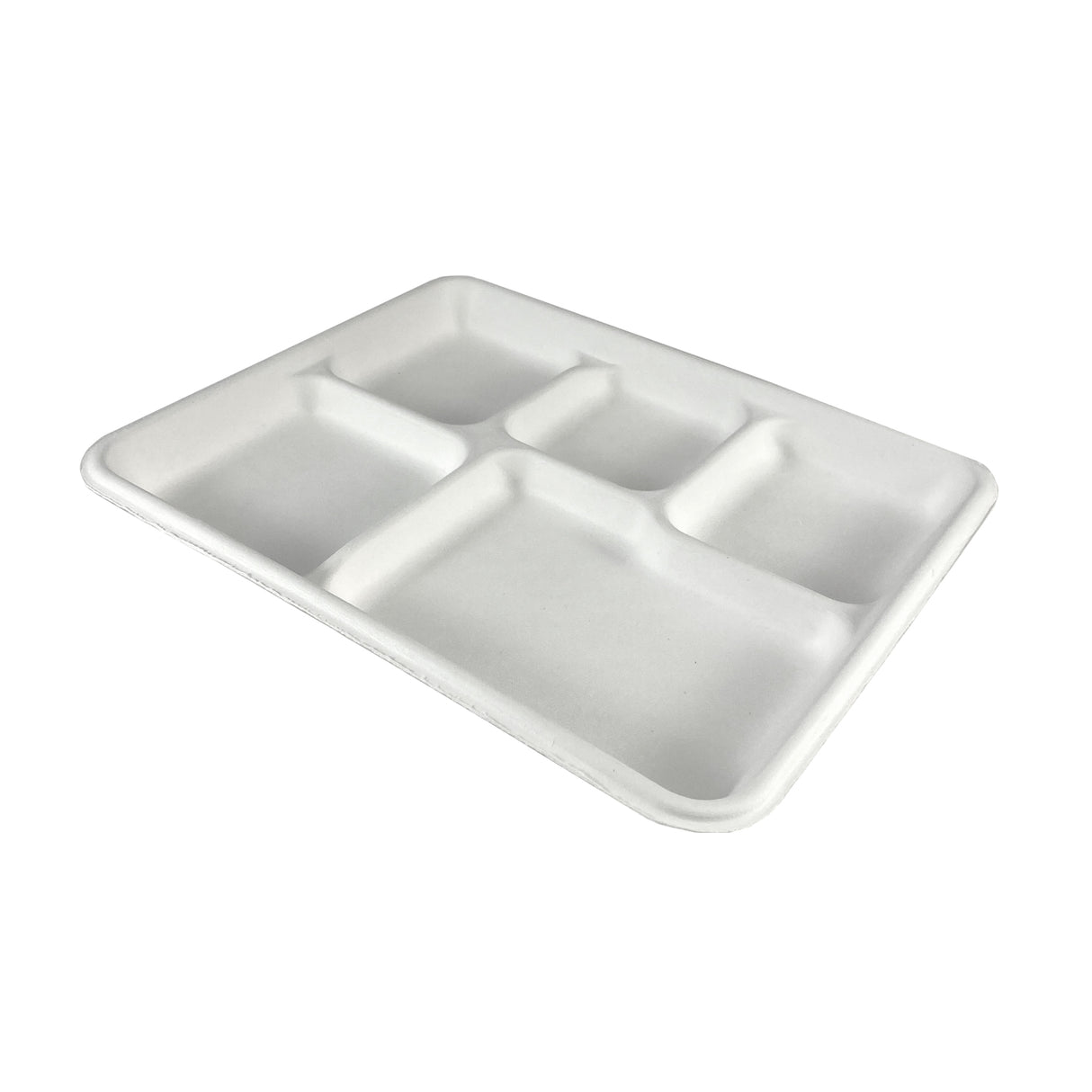 Tăviță bio, cu 5 compartimente, 24x19 cm, (50buc/set)